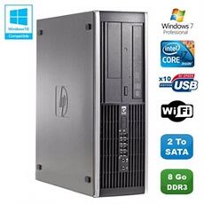 Pc compaq elite 8200 sff intel core i7-2600 3.4ghz 8go 2to graveur wifi w7