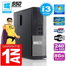 Pc 990 sff core i3-2120 ram 8go disque 240 go ssd wifi w7