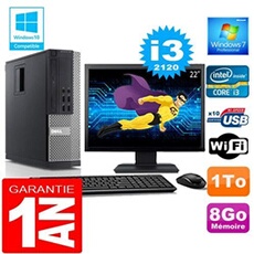 Pc 990 sff core i3-2120 ram 8go disque 1 to wifi w7 ecran 22'
