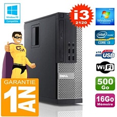 Pc 990 sff core i3-2120 ram 16go disque 500 go wifi w7
