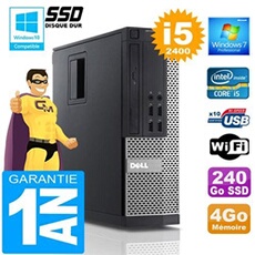 Pc 990 sff core i5-2400 ram 4go disque 240 go ssd wifi w7