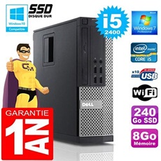 Pc 990 sff core i5-2400 ram 8go disque 240 go ssd wifi w7