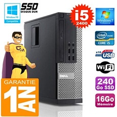 Pc 990 sff core i5-2400 ram 16go disque 240 go ssd wifi w7