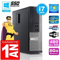 Pc 990 sff core i7-2600 ram 8go disque 480 go ssd wifi w7