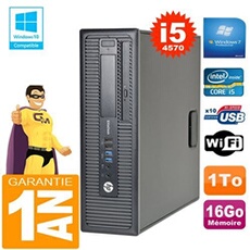 Pc elitedesk 800 g1 sff core i5-4570 16go disque 1 to graveur dvd wifi w7
