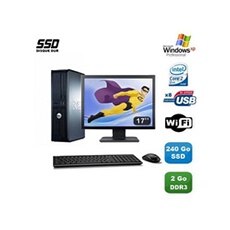 Dell Optiplex 380 Dt 17" Core 2 Duo 2,93 Ghz Ssd 240 Go 2 Go
