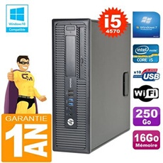Pc elitedesk 800 g1 sff core i5-4570 16go disque 250go graveur dvd wifi w7