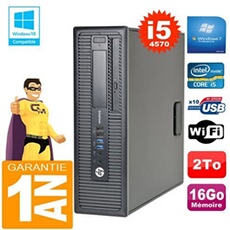 Pc elitedesk 800 g1 sff core i5-4570 16go disque 2 to graveur dvd wifi w7