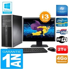 Pc tour compaq 8200 core i3-2120 ram 4go disque 2 to wifi w7 ecran 19'