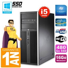 Pc tour compaq 8200 core i5-2400 ram 16go disque 480go ssd graveur dvd wifi w7
