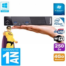 Ultra mini pc m73 usff tiny g3250t 4go disque 250go wifi w7