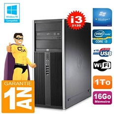 Pc tour compaq 8200 core i3-2120 ram 16go disque 1 to graveur dvd wifi w7