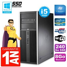 Pc tour compaq 8200 core i5-2400 ram 8go disque 240go ssd graveur dvd wifi w7