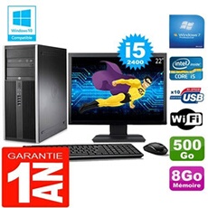 Pc tour compaq 8200 core i5-2400 ram 8go disque 500 go wifi w7 ecran 22'