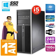 Pc tour compaq 8200 core i5-2400 ram 16go disque 240go ssd graveur dvd wifi w7