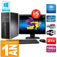 Pc tour compaq 8200 core i5-2400 ram 16go disque 2 to wifi w7 ecran 22'