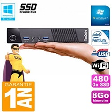 Ultra mini pc m73 usff tiny g3250t 8go disque 480go ssd wifi w7