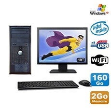 Unité Centrale Dell Lot Pc Tour Dell Optiplex 360 Mt E7400 2.8Ghz 2Go 160Go Dvd Wifi Xp + Ecran 19"