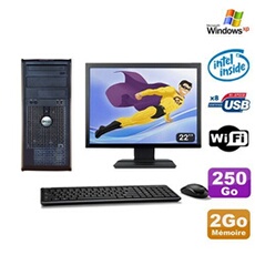 Unité Centrale Dell Lot Pc Tour Dell Optiplex 360 Mt E7400 2.8Ghz 2Go 250Go Dvd Wifi Xp + Ecran 22"