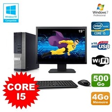 PC De Bureau Dell Lot PC Dell Optiplex 790 Sff Intel Core i5 3,1Ghz 4Go 500Go WiFi W7 + Ecran 19