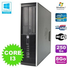 Pc elite 8200 sff intel core i3 3.1ghz 8go disque 250go dvd wifi w7