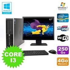 Pc elite 8200 sff core i3 3.1ghz 4go 250go dvd wifi w7 ecran 17'