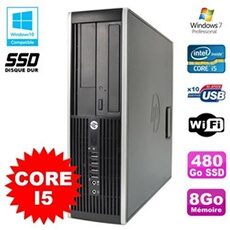 Pc compaq elite 8100 sff intel core i5 3.2ghz 8go 480go ssd graveur wifi w7