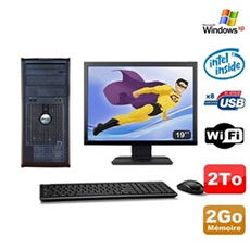 Unité Centrale Dell Lot Pc Tour Dell Optiplex 360 Mt E7400 2.8Ghz 2Go 2000Go Dvd Wifi Xp + Ecran 19"