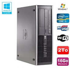Pc compaq elite 8200 sff intel core i3-2100 3.1ghz 16go 2to graveur wifi w7