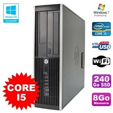 Pc elite 8200 sff intel core i5 3.1ghz 8go disque 240go ssd dvd wifi w7