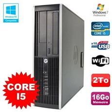 Pc elite 8200 sff intel core i5 3.1ghz 16go disque 2to dvd wifi w7