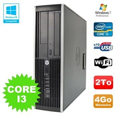 Pc elite 8200 sff intel core i3 3.1ghz 4go disque 2to dvd wifi w7