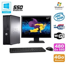 Dell Optiplex 380 Dt 17" Core 2 Duo 2,9 Ghz Ssd 480 Go 4 Go