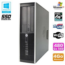 Pc compaq 6005 pro sff amd 3ghz 4go ddr3 480go ssd graveur wifi windows xp