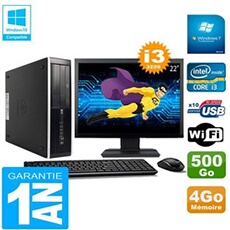 Pc compaq pro 6300 sff i3-3220 4go 500go graveur dvd wifi w7 ecran 22'