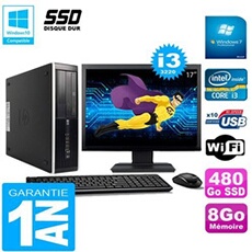 Pc compaq pro 6300 sff i3-3220 8go 480go ssd graveur dvd wifi w7 ecran 17'