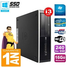 Pc compaq pro 6300 sff i3-3220 ram 16go disque 240go ssd graveur dvd wifi w7