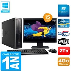 Pc compaq pro 6300 sff i5-2400 4go 2to graveur dvd wifi w7 ecran 19'