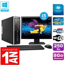 Pc compaq pro 6300 sff i5-2400 8go 250go graveur dvd wifi w7 ecran 17'
