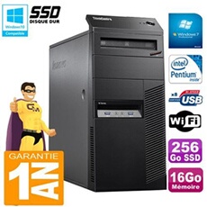 Pc tour thinkcentre m83 intel g3250 16go 256go ssd graveur dvd wifi win 7
