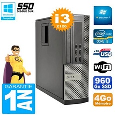 Pc 990 sff core i3-2120 ram 4go disque 960go ssd graveur dvd wifi w7