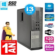 Pc 990 sff core i3-2120 ram 8go disque 120go ssd graveur wifi w7