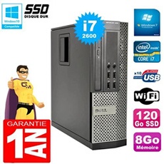 Pc 990 sff core i7-2600 ram 8go disque 120go ssd graveur wifi w7