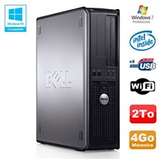 Pc optiplex 780 dt intel e8400 3ghz 4go disque 2000go wifi win 7 pro