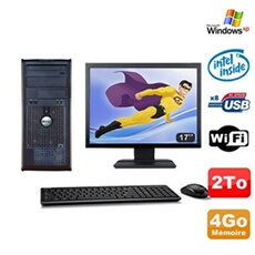 Unité Centrale Dell Lot Pc Tour Dell Optiplex 360 Mt E7400 2.8Ghz 4Go 2000Go Dvd Wifi Xp + Ecran 17"