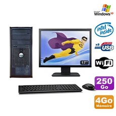 Unité Centrale Dell Lot Pc Tour Dell Optiplex 360 Mt E7400 2.8Ghz 4Go 250Go Dvd Wifi Xp + Ecran 17"