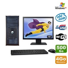 Unité Centrale Dell Lot Pc Tour Dell Optiplex 360 Mt E7400 2.8Ghz 4Go 500Go Dvd Wifi Xp + Ecran 19"