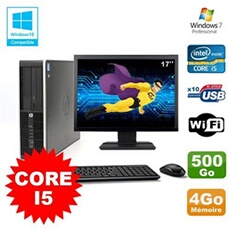 Pc elite 8200 sff core i5 3.1ghz 4go 500go dvd wifi w7 ecran 17'