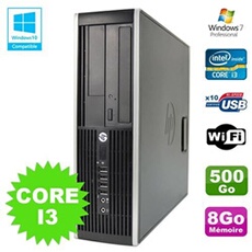 Pc elite 8200 sff intel core i3 3.1ghz 8go disque 500go dvd wifi w7
