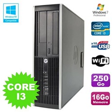 Pc elite 8200 sff intel core i3 3.1ghz 16go disque 250go dvd wifi w7